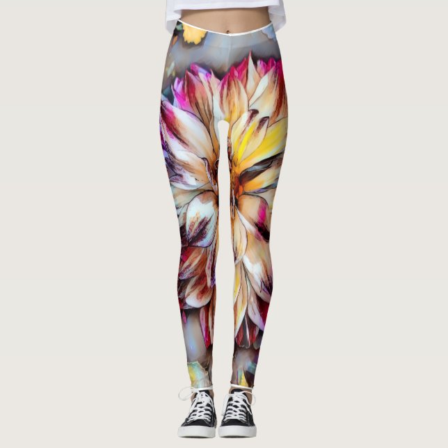 Legging Boho Flower Yoga Pants (Frente)