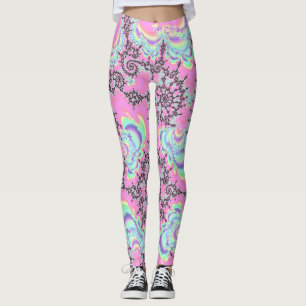 Legging Boho Hippie Unicórnio Pastel Fractal de Mandelbrot