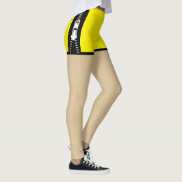 Legging Boho neon Yellow Fke shorts design