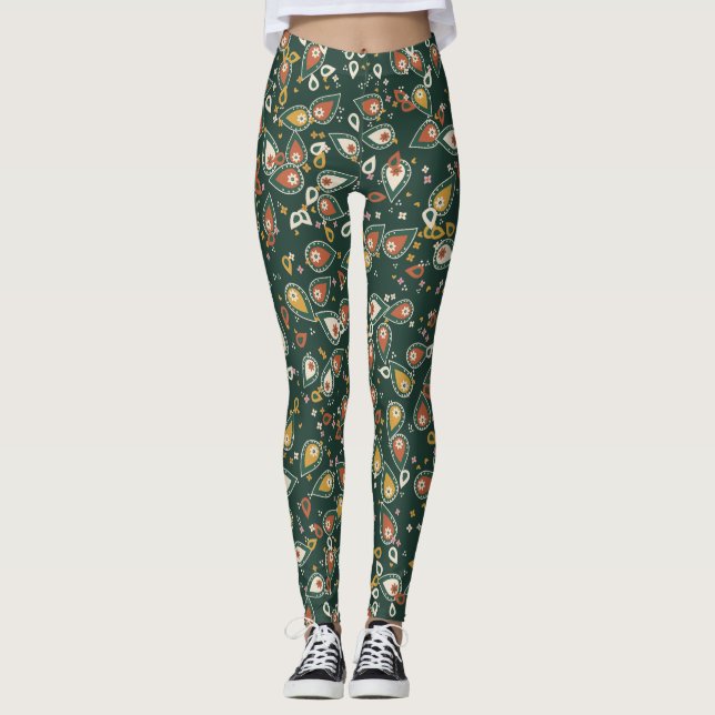 Legging Boho Ocidental Paisley (Frente)