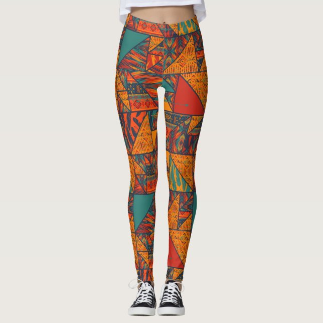 Legging Boho Tribal Étnico Chic (Frente)