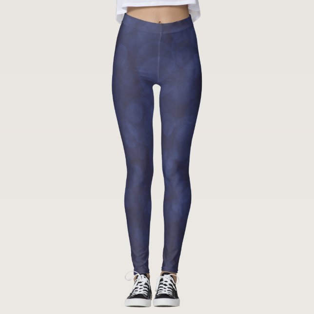 Legging Bokeh Azul Profundo Moderno (Frente)