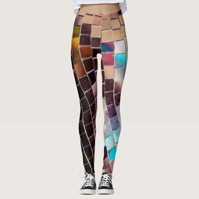 Legging Bola de Disco Espelho (Frente)