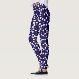 Legging Bolas de Golfe e Padrão de Camisetas