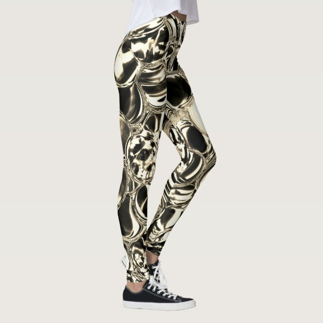 Legging Bolas de vidro ou de metal? Dourado e preto (Direita)