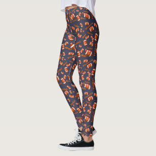 Legging Bolas E Textos De Futebol Americanos