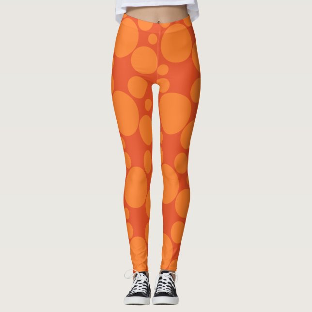 Legging Bolhas de sabão laranja (Frente)