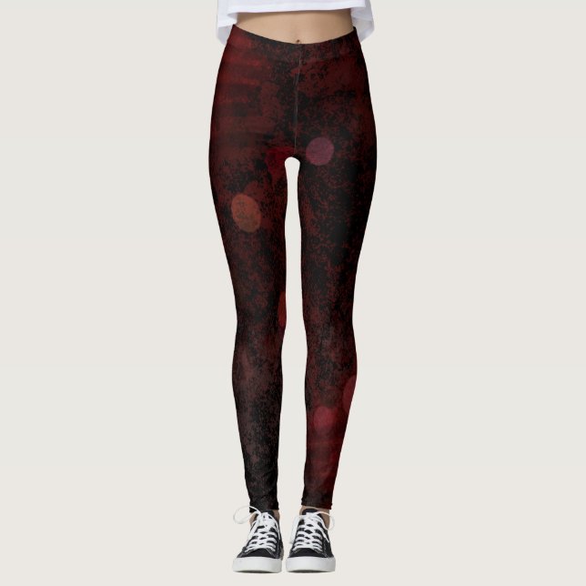 Legging Bolhas Vermelhas Escuras (Frente)
