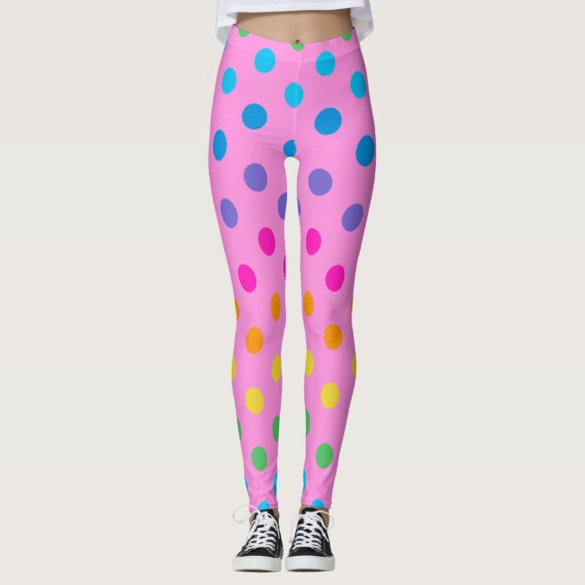 Legging bolinhas arco-íris (Frente)