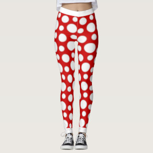 Legging Bolinhas brancas e vermelhas