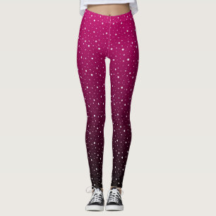 Legging Bolinhas brancas sobre o criminoso e o gradiente p