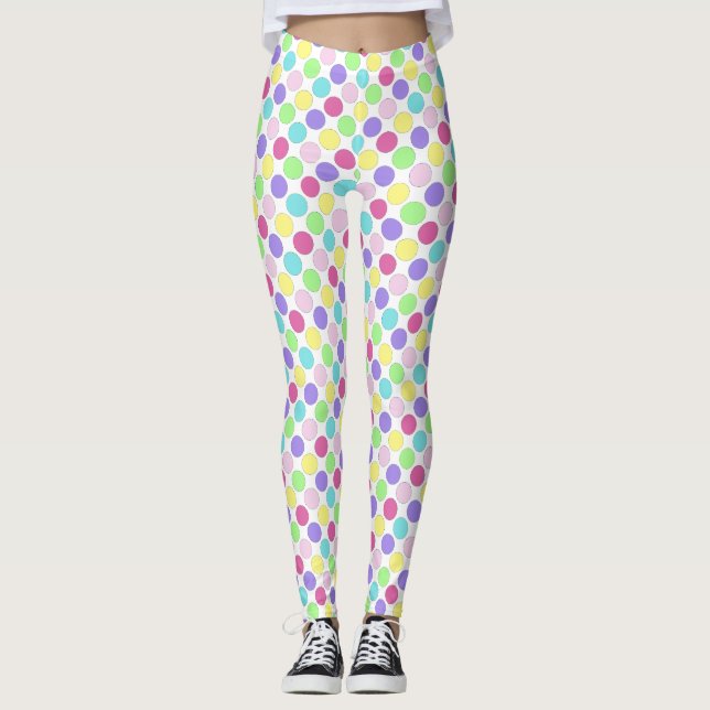 Legging Bolinhas coloridas divertidas (Frente)