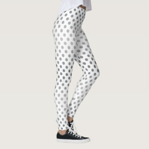 Legging Bolinhas de gradiente de prata por Shirley Taylor