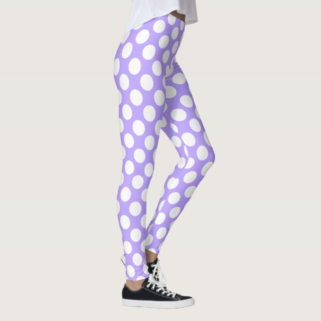 Legging Bolinhas de padrão perfeito branco + suas ideias (Direita)