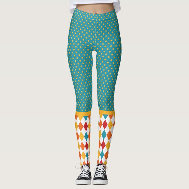 Legging Bolinhas e Argyle (Frente)