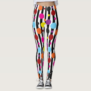 Legging Bolinhas E Listras