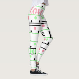 Legging Bolinhas Love Monograma Inicial