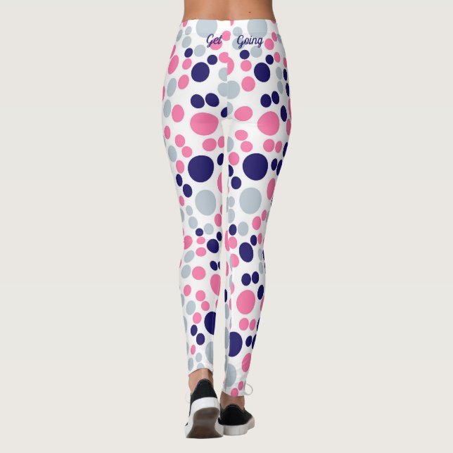 Legging Bolinhas rosa e azul (Verso)