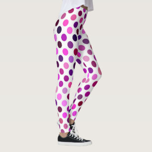 Legging Bolinhas Rosa e Roxo