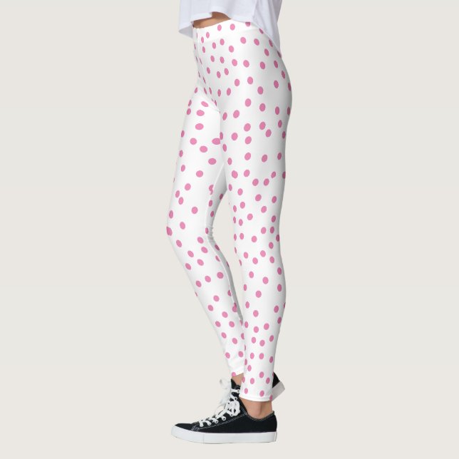 Legging Bolinhas Rosa, Grito e Pré-Disquete (Esquerda)