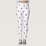 Legging bolinhas roxas elegantes<br><div class="desc">Design de bolinhas elegante e moderna.</div>