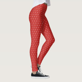 Legging Bolinhas vermelha de cor personalizada
