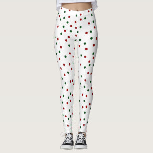Legging Bolinhas Vermelha e Verde