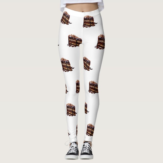 Legging Bolo de chocolate multi-camadas indulgente do Slip (Frente)