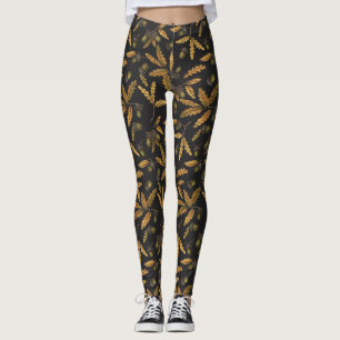 Legging Bolotas de carvalho em preto