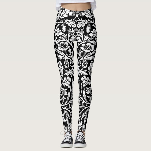 Legging Bolotas de Espelho e Oak deixa preto e branco (Frente)
