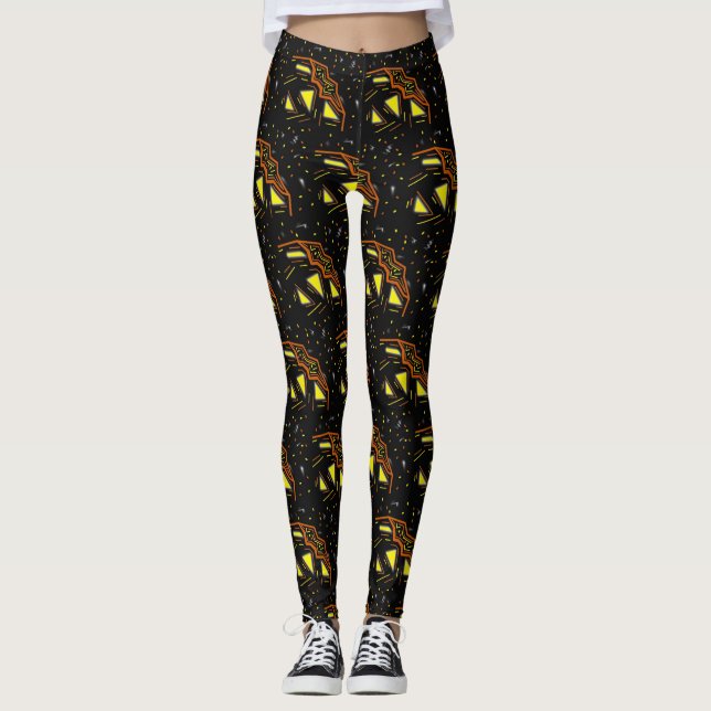 Legging Bomba Cósmica de Halloween Chumpkin Outer Space Ja (Frente)