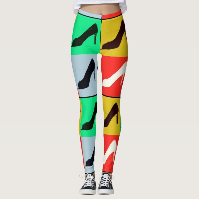 Legging Bombas de Estíletto de Altura Alta (Frente)
