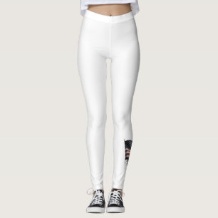 Legging Bombeiro americano. Bandeira dos Estados Unidos.