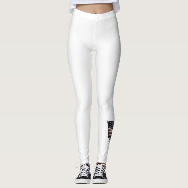 Legging Bombeiro americano. Bandeira dos Estados Unidos. (Frente)