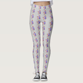 Legging Bonecos de Neve com Bengalas de Natal