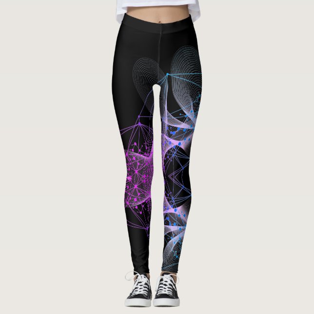 Legging Bonita Abstrato Geométrica Na moda (Frente)
