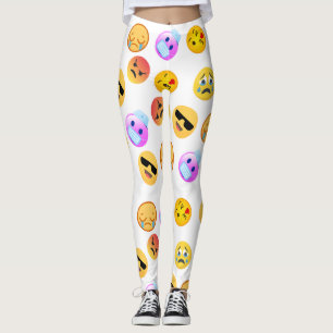 Legging "Bonita e Engraçada, Emoji Pattern, olhar facioso"