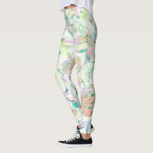 Legging Bonitas Rosas pintadas à mão