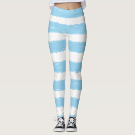Legging Bonito Céu Azul, Bandas Brancas