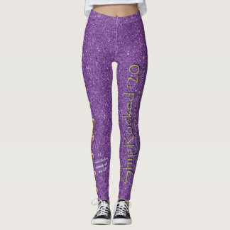 Legging Bonito Damas Perdidas com Brilho Roxo SR20