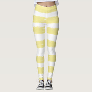 Legging Bonito faixas amarelas brancas