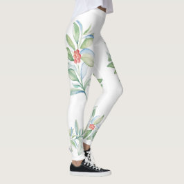 Legging Bonito Natal Vermelho e Verde Holly