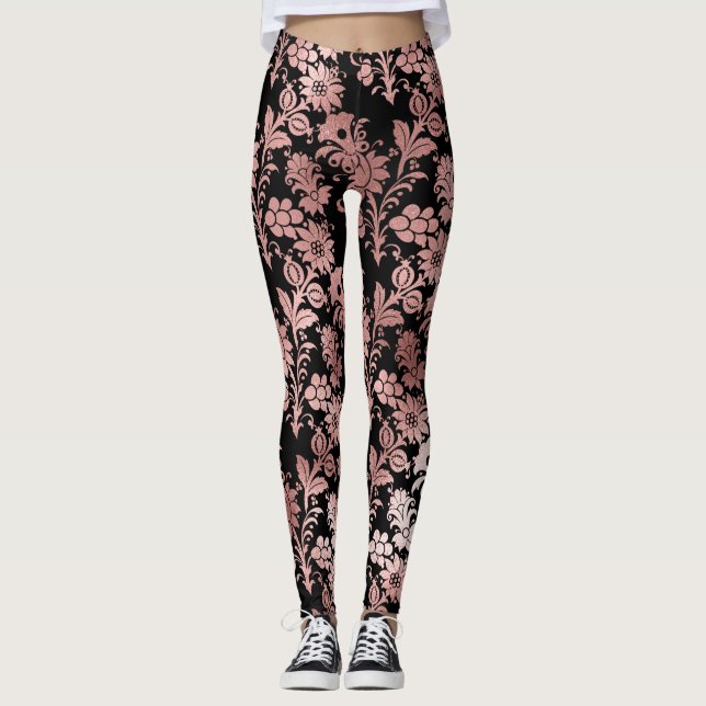 Legging Bonito preto-branco-rosa-preto (Frente)