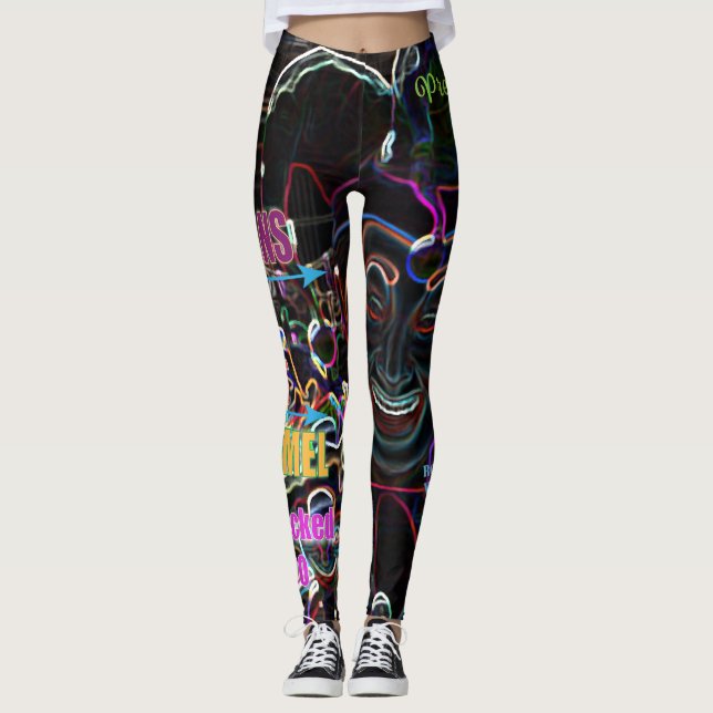 Legging Bonito Senhoras Malvadas SR 2020 - Neon Mardi Gras (Frente)