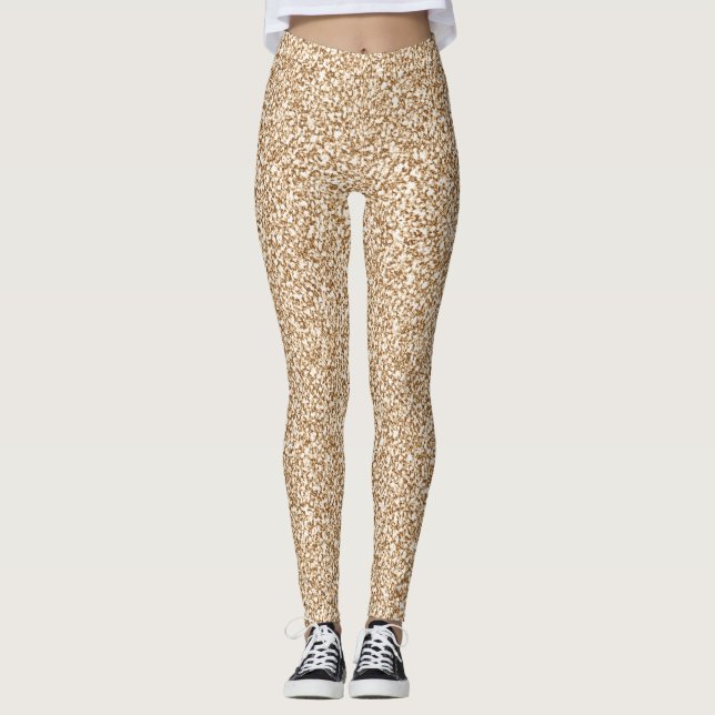 Legging Bonito Tan Glittery Look (Frente)