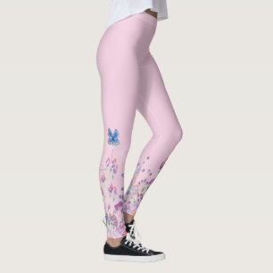 Legging Borboleta Azul em Flores