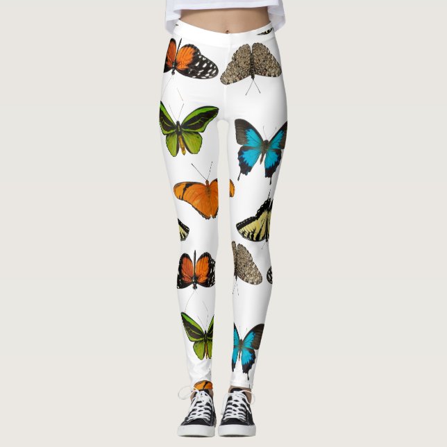 Legging Borboleta, borboletas design transparente (editar) (Frente)