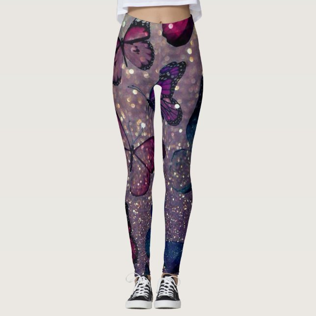 Legging Borboleta com brilho (Frente)