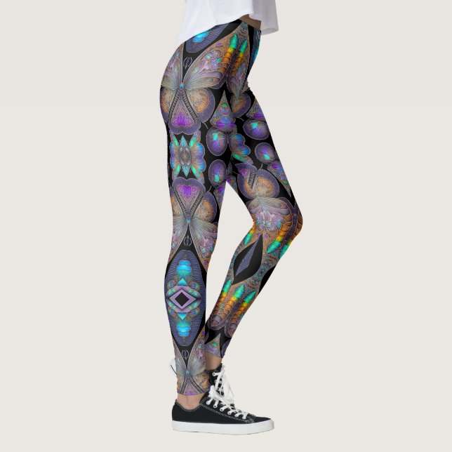 Legging Borboleta de lavanda (Direita)