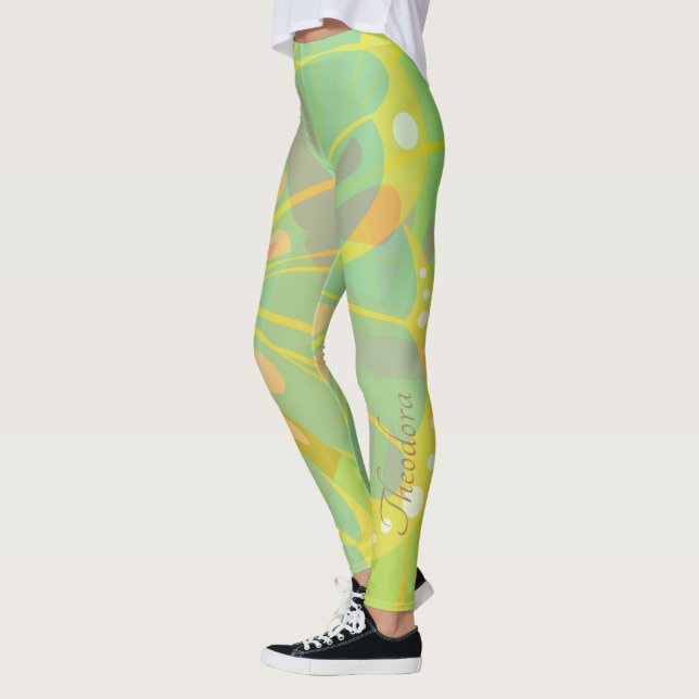 Legging Borboleta Dourada Chic Amarelo (Esquerda)